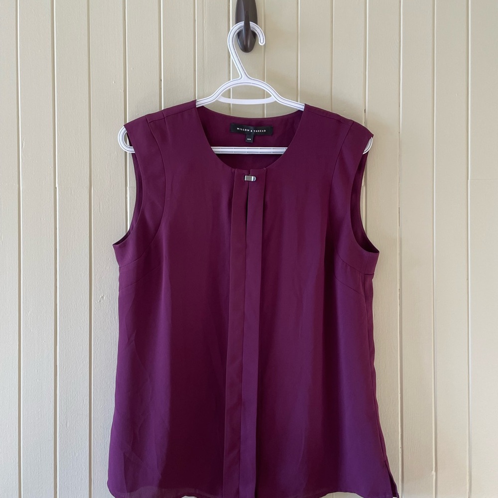 Plum Sleeveless Blouse -  M